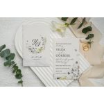 9292 - Virágos esküvői meghívó