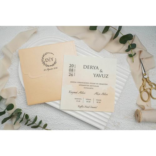 9306 - Minimalista Esküvői meghívó