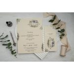 9314 - Virágos esküvői meghívó