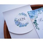 9327 - Kék virágos esküvői meghívó