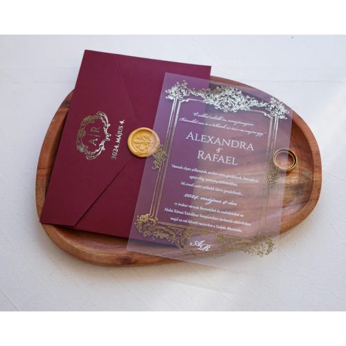 9363 - Plexi esküvői meghívó