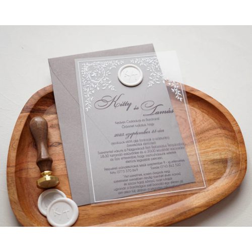 9368 - Plexi esküvői meghívó