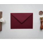 Bíborvörös prémium boríték - C6