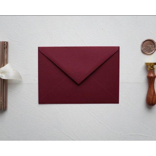 Bíborvörös prémium boríték - C6
