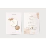 EM06 - Akvarell hatású esküvői meghívó