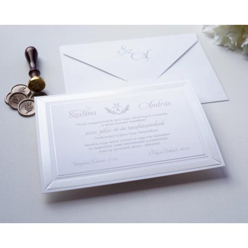 1119 - Minimalista esküvői meghívó