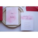 EM13 - Két oldalas Akvarell hatású esküvői meghívó