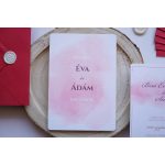 EM13 - Két oldalas Akvarell hatású esküvői meghívó