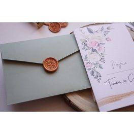 EM21 - Kinyitható virágmintás esküvői meghívó
