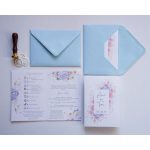 EM26 - Kinyitható Hortenziás esküvői meghívó