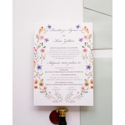 EM28 - Vadvirágos esküvői meghívó