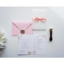 EM29 - Pausz borítós kinyitható esküvői meghívó