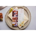 EM33 - Fényképes napraforgó mintás esküvői meghívó