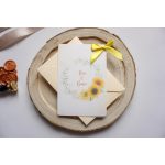 EM33 - Fényképes napraforgó mintás esküvői meghívó