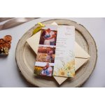 EM33 - Fényképes napraforgó mintás esküvői meghívó