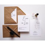 EM38 - Két oldalas Minimalista esküvői meghívó