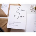 EM38 - Két oldalas Minimalista esküvői meghívó