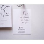 EM38 - Két oldalas Minimalista esküvői meghívó