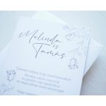 EM49 - Két oldalas letisztult esküvői meghívó