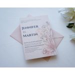 EM50 - Két oldalas minimalista esküvői meghívó