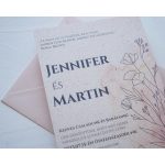 EM50 - Két oldalas minimalista esküvői meghívó