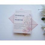 EM50 - Két oldalas minimalista esküvői meghívó