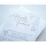 EM52 - Minimalista áttetsző esküvői meghívó