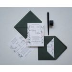 EM54 - Két oldalas virágmintás esküvői meghívó