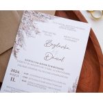 EM60 - Pampafüves egy oldalas esküvői meghívó
