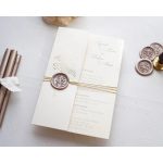 9279 - Krém tokos elegáns esküvői meghívó