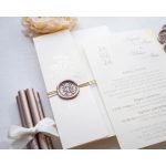 9279 - Krém tokos elegáns esküvői meghívó