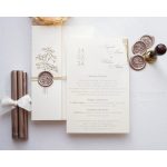 9279 - Krém tokos elegáns esküvői meghívó