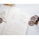 9279 - Krém tokos elegáns esküvői meghívó