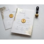 9328 - Arany leveles Esküvői meghívó