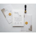 9328 - Arany leveles Esküvői meghívó