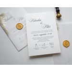 9328 - Arany leveles Esküvői meghívó