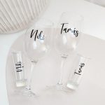 Feliratozott borospohár