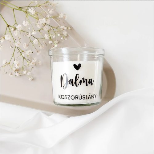 Felkérő/köszönő feliratozott gyertya - többféle feliratötletekkel