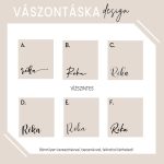 Névre szóló vászontáska