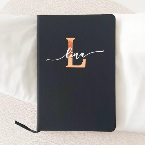 Monogramos jegyzetfüzet rose gold
