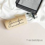 Natúr névre szóló üvegkulacs személyes tulajdonságokkal