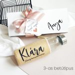 Natúr névre szóló üvegkulacs személyes tulajdonságokkal