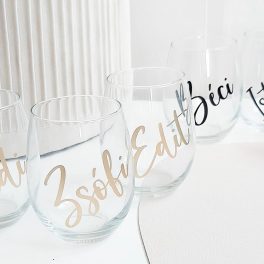 Feliratozott üvegpohár/vizes/whiskeys 350ml