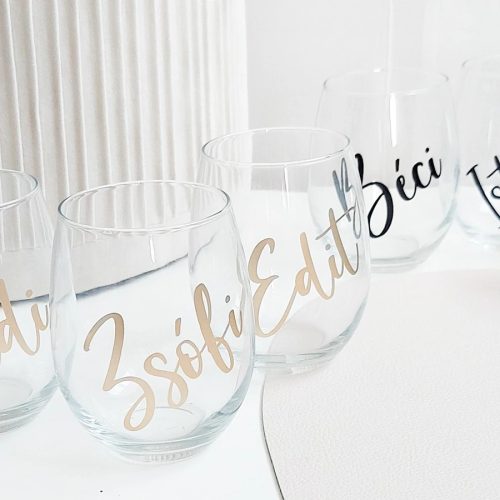 Feliratozott üvegpohár/vizes/whiskeys 350ml