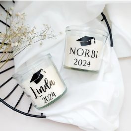 Emlékgyertya ballagásra - egyedi felirattal