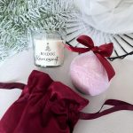 Ünnepi gyertya és fürdőbomba szett