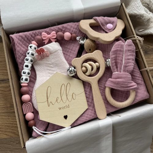 Babaváró ajándékcsomag - Mályva