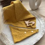 Babaváró ajándékcsomag - Sárga fehér pöttyös