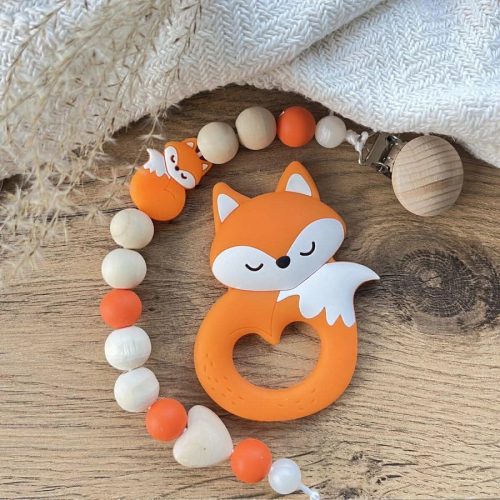 Rókás cumilánc rágókával