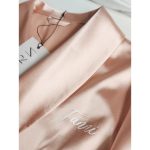 Készülődős köntös egyedi felirattal - rose gold